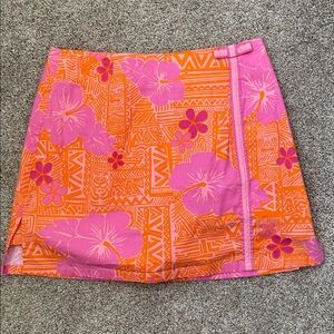 Vintage Lilly Pulitzer Orange and Pink Floral Mini Skort